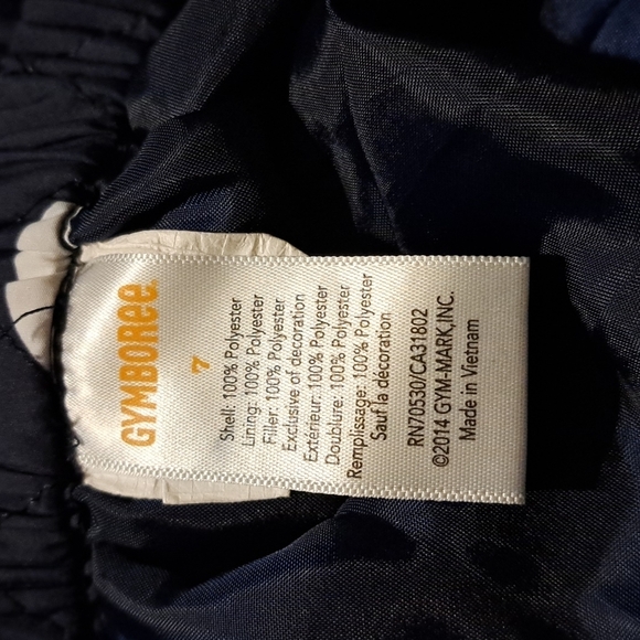 Gymboree girls blue with white polka dots skirt size 7, quilted - Picture 2 of 2